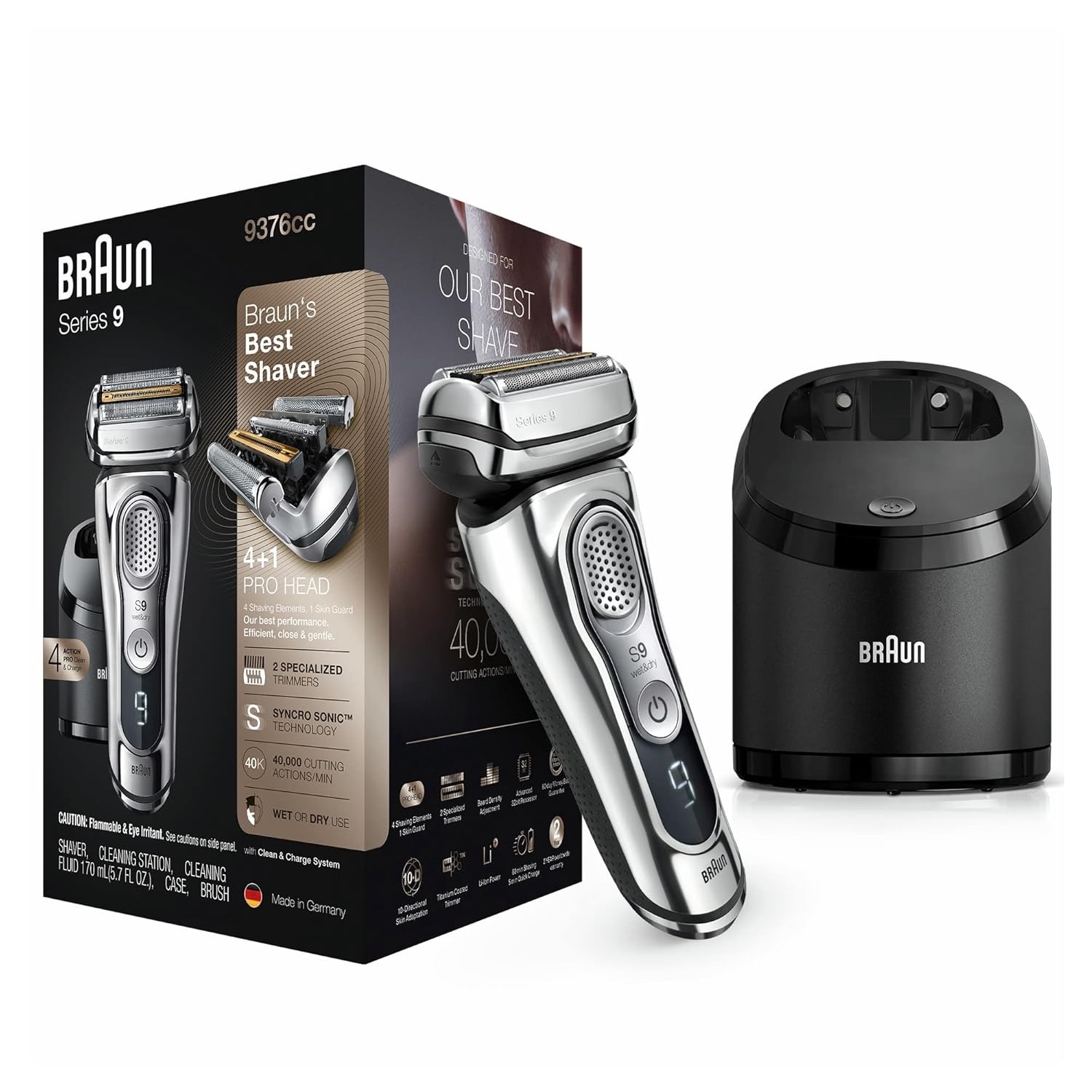 Braun 9376 cc Series 9 Wet & Dry Mens Electric Shaver