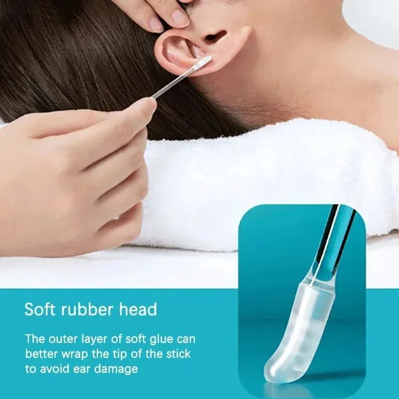 24PCS Silicone Sticky Ear Wax Cleaning Sticks Soft Spiral Ear Pick Tools