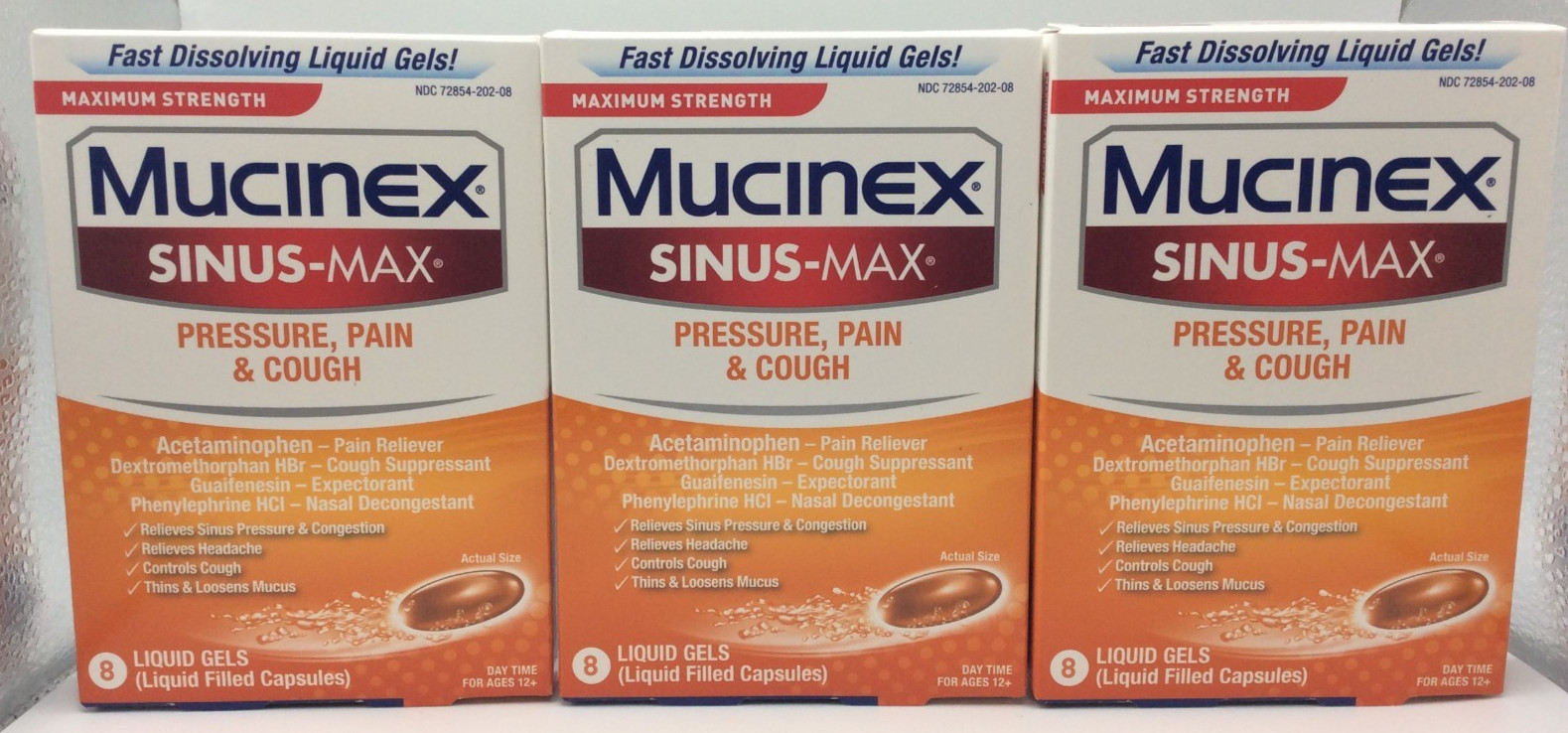 Mucinex Sinus-Max Max Pressure Pain & Cough, 24 Capsules🎈09/2026🎈