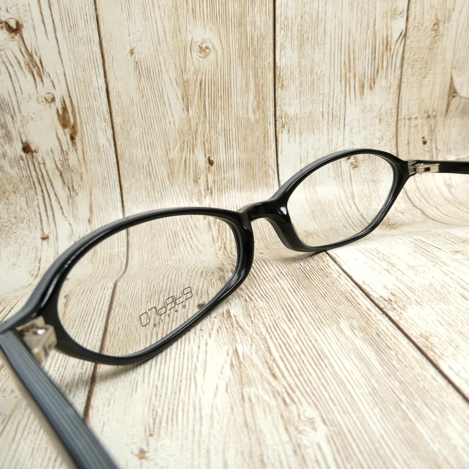 EyeBro Optix All Black Stripe Layer Oval Eyeglasses FRAMES EO-5031 49-16-140 NEW