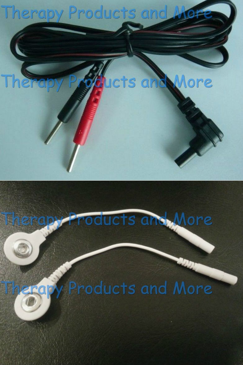 Replacement Electrode Wires for TENS 2800, 3000, Intensity 10- Snap OR Pin Pads!