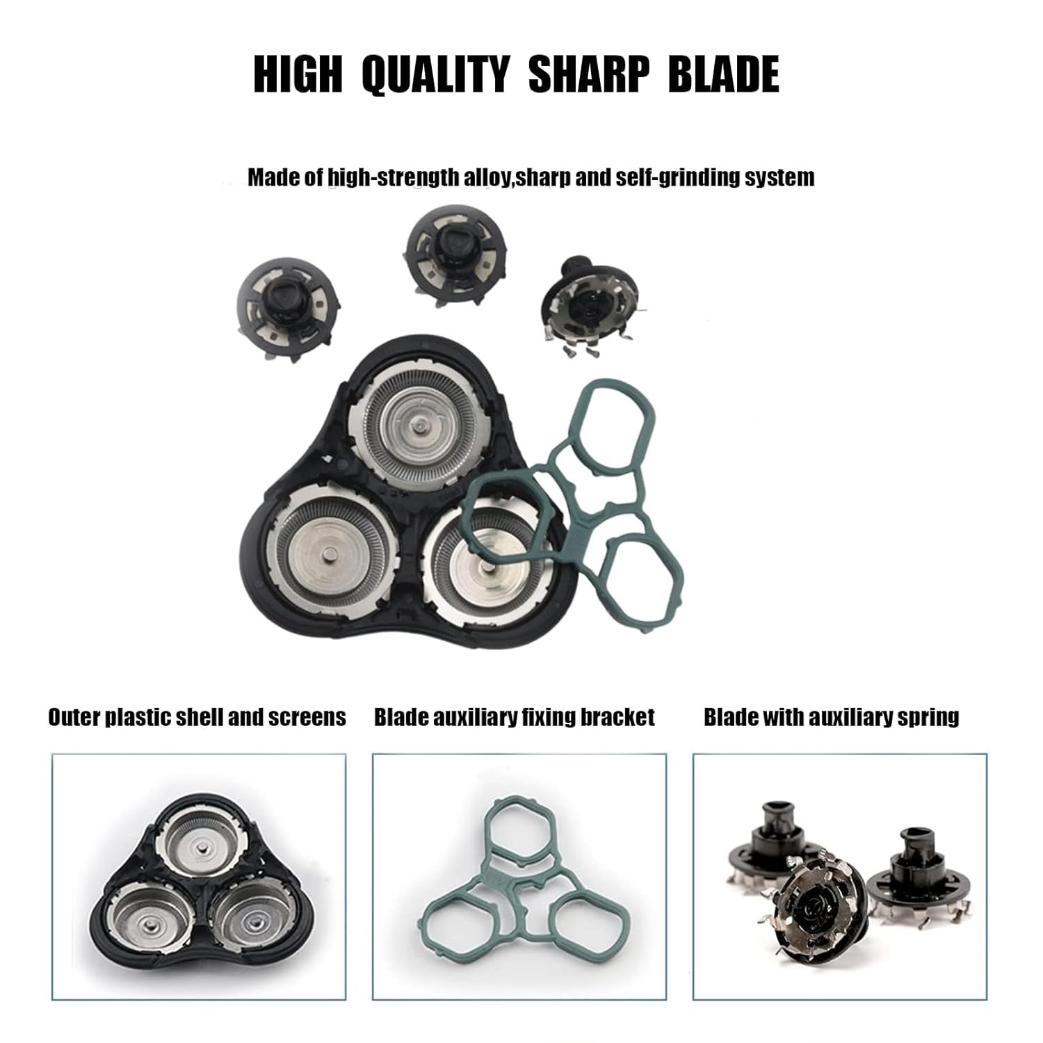 RQ11 Replacement Shaver Head Upgraded for Philipss Norelcos Senso Touch 2D 1100