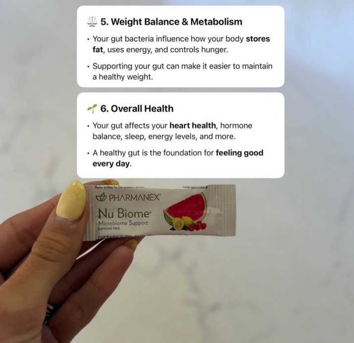 Nu Skin Caffeine Free Nu Biome, 30 Packets, Gut Health Drink EXP 10/25 Nubiome