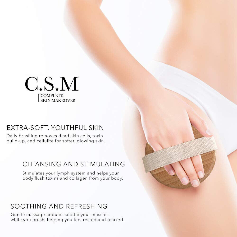 For Cellulite Lymphatic Drainage Dry Brushing Body Brush-Round Exfoliating Brush