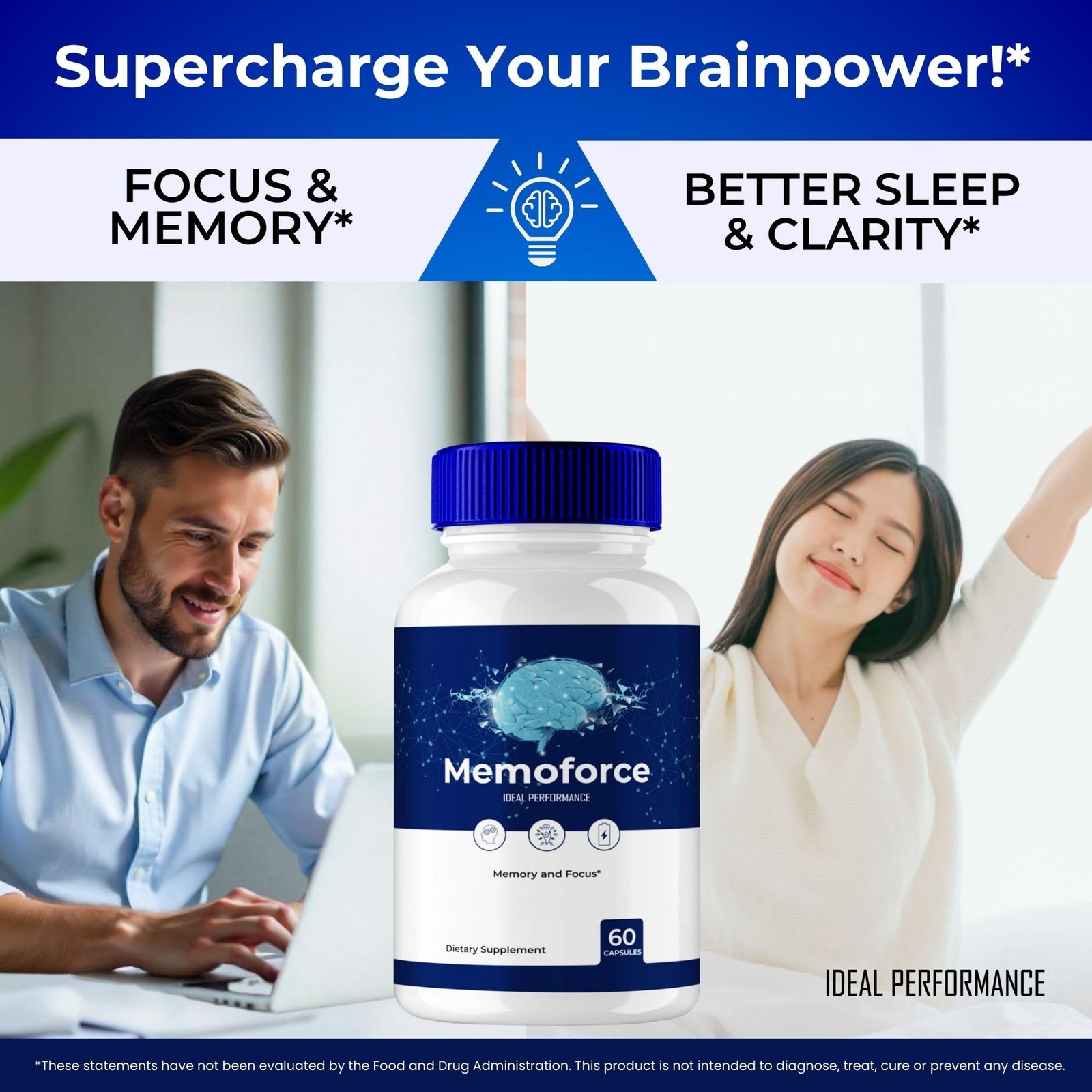 Memoforce General Wellness Supplement – 180 Capsules (3 Pack)