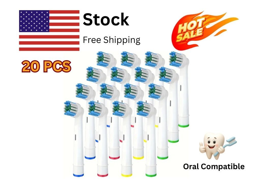 20PCS Replacement Toothbrush Heads Compatible with Oral-B Electric Toothbrush