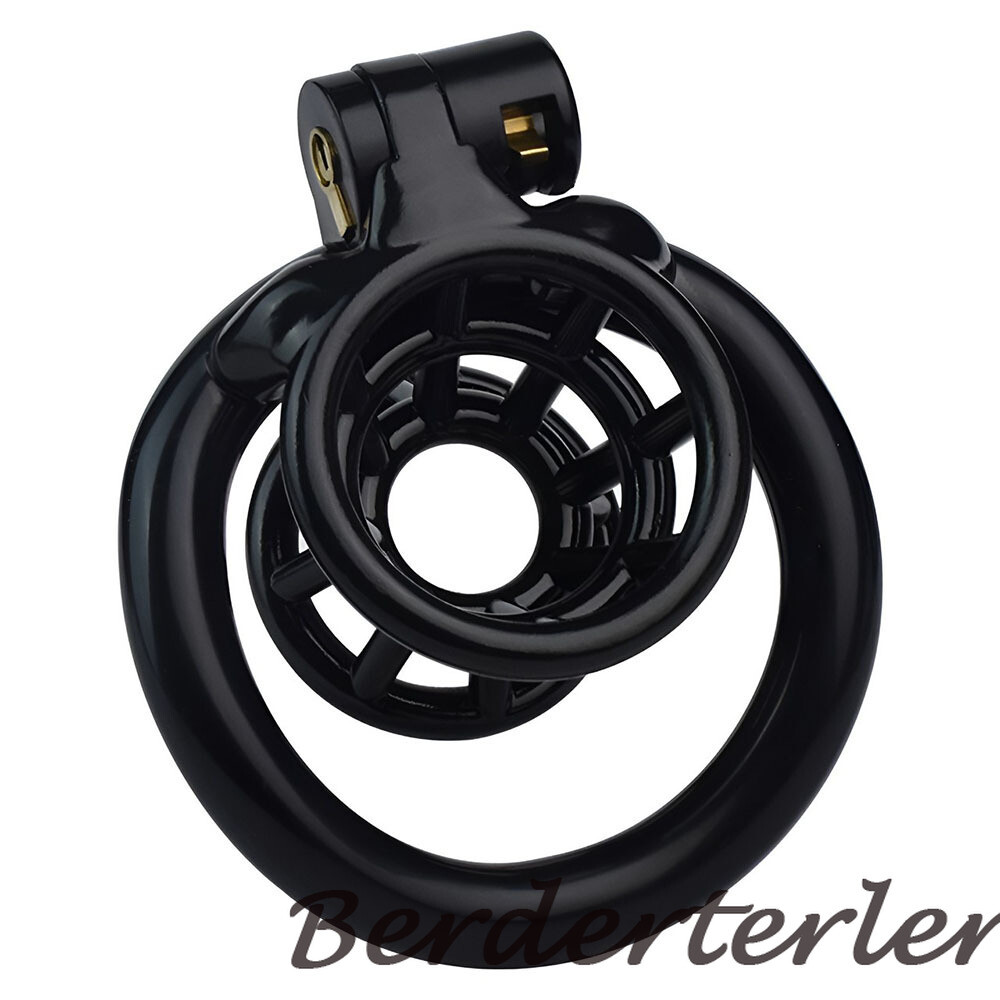 Stainless Steel /ABS Male Chastity Cage Lock with 4 Rings Light Chastity Devices