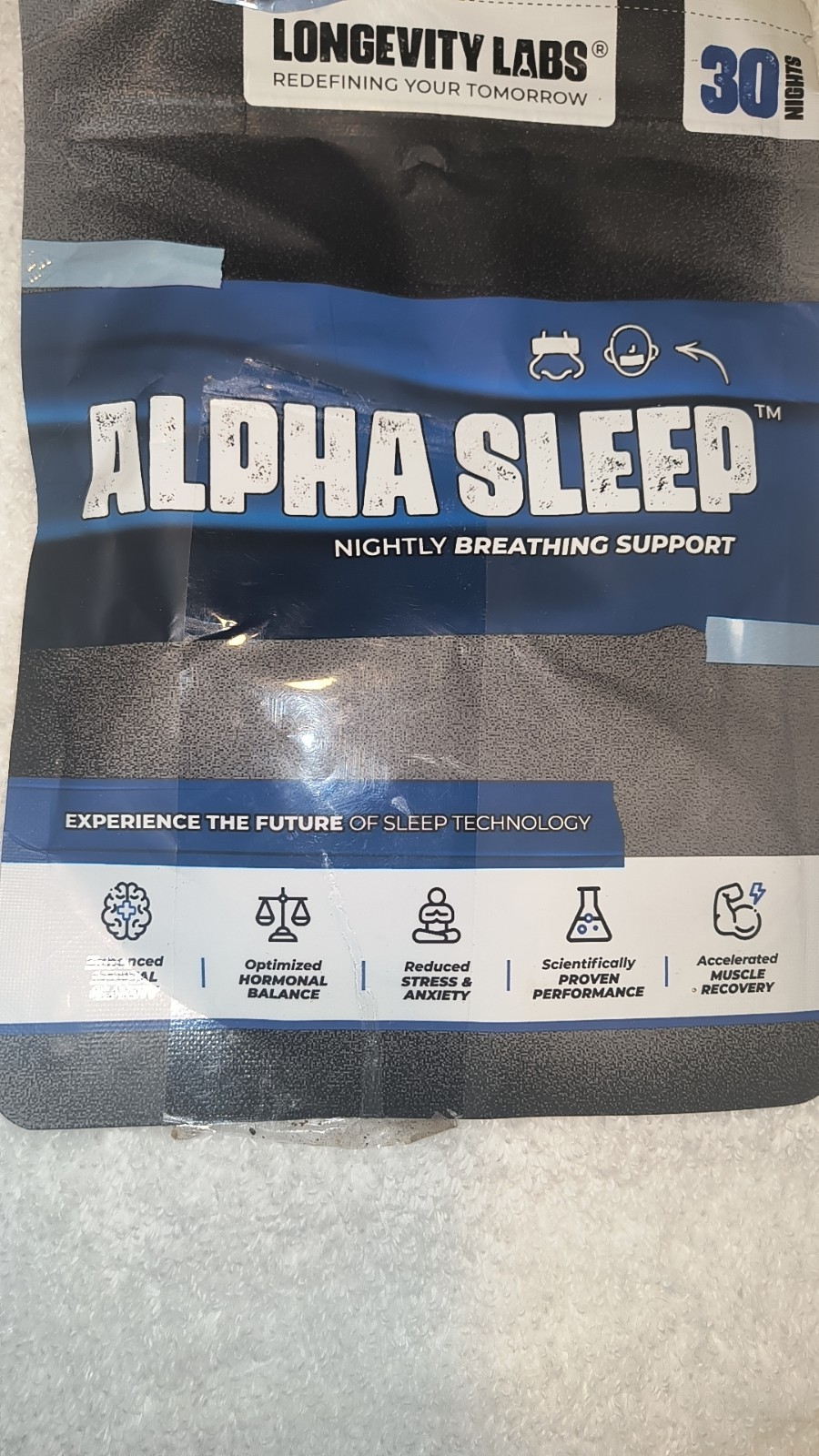 Alpha Sleep Nightly Breathing Support Tape Nose Strips/Support Tapes New