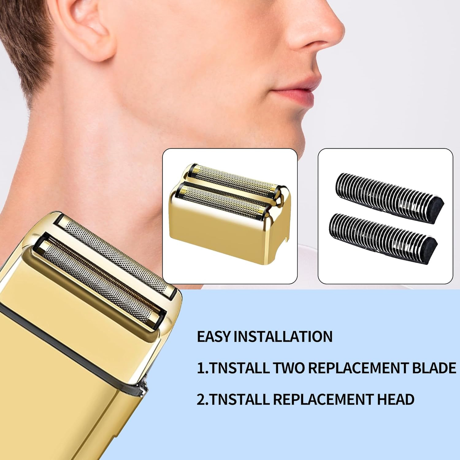 1 Pack Professional Replacement Foil and Cutters for Babylisspro Barberology