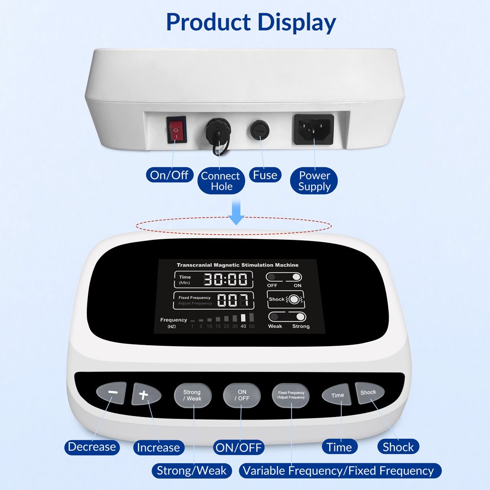 rTMS Transcranial Magnetic Stimulation Therapy Device for Depression Anxiety