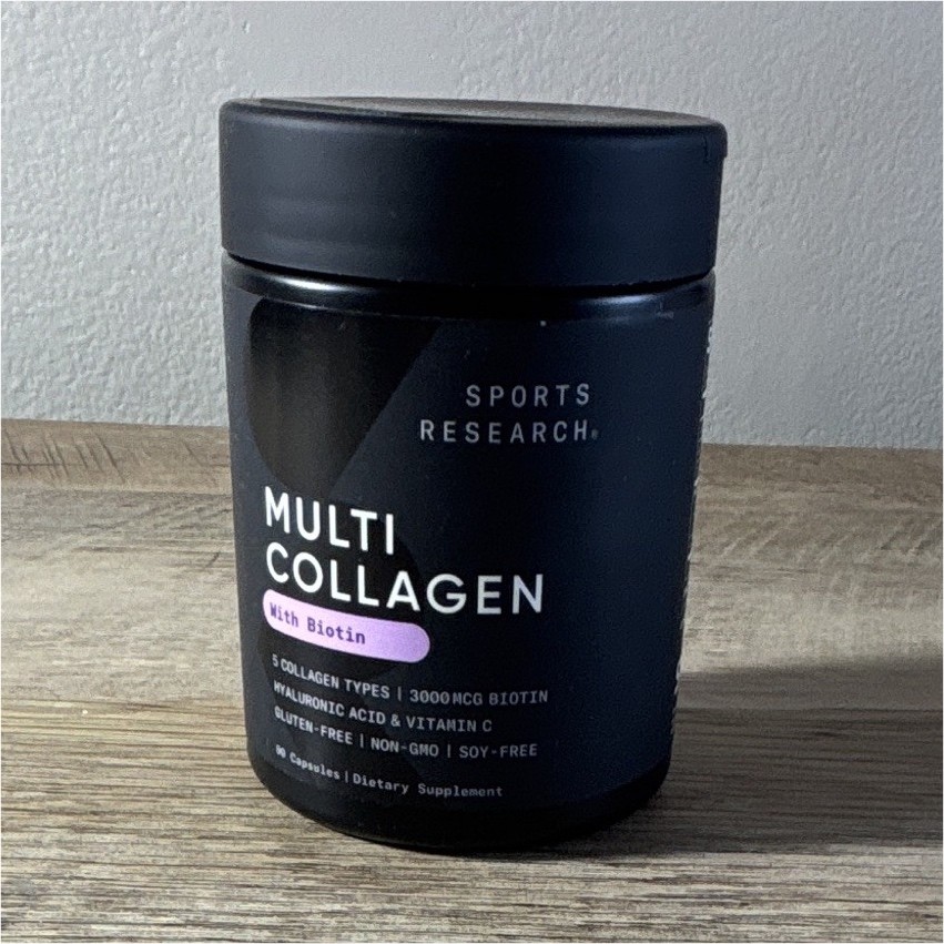 Sports Research Multi Collagen + Biotin Capsules 90 Ct Hair Skin Nails