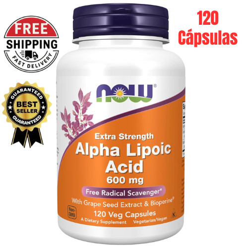 Ácido alfa lipoico 600 mg Apoya el metabolismo de la glucosa y la salud nerviosa