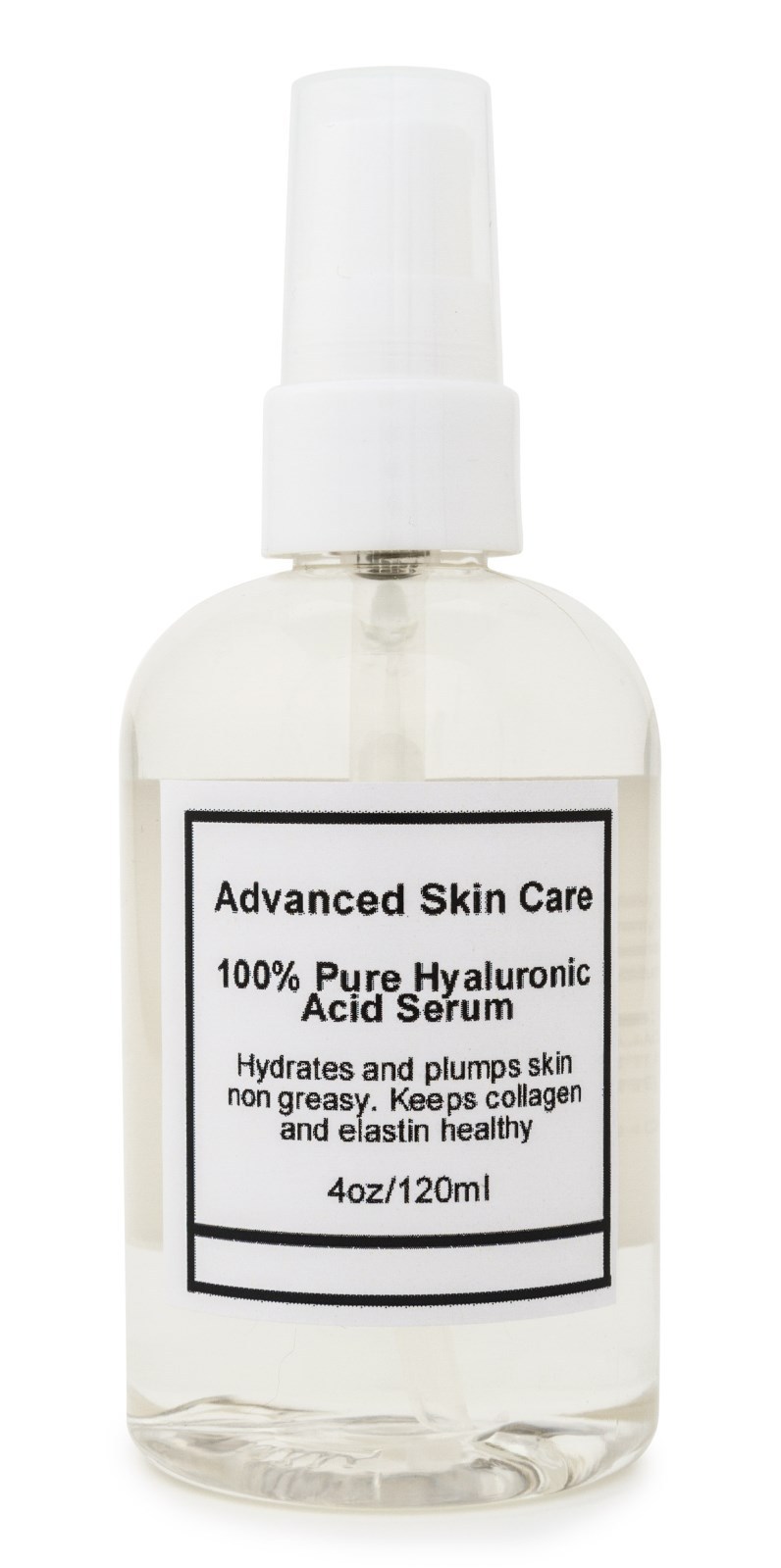 100% Pure HYALURONIC ACID SERUM Anti-Aging-Plumps Wrinkles-Intense Hydration-4oz