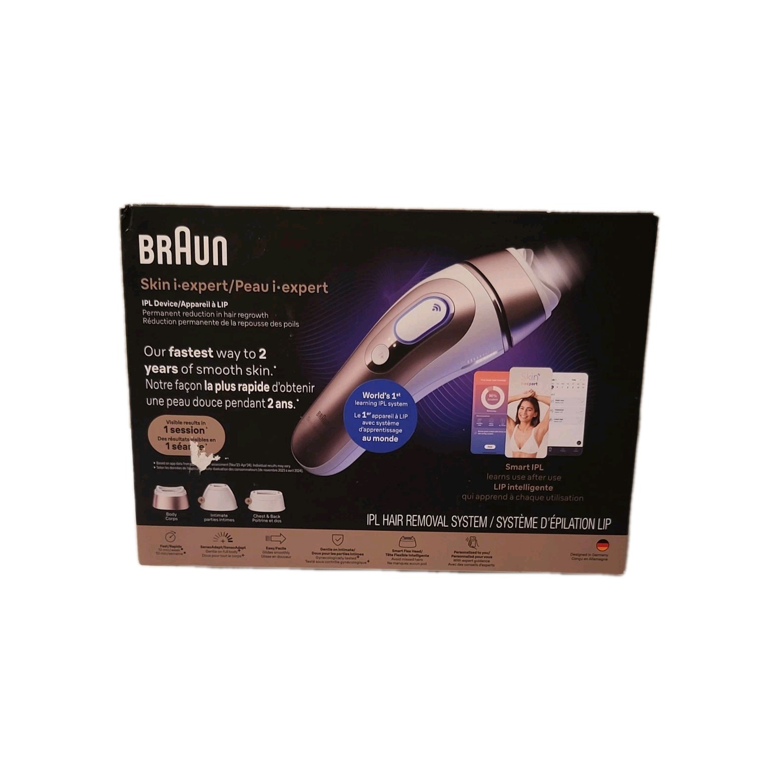 Braun Skin i-Expert IPL Hair Removal System w/Pouch Model 6036 New Open Box