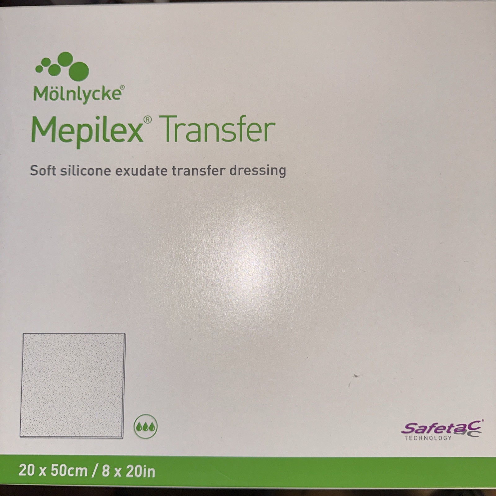 Molnlycke 294599 Mepilex Transfer Dressing 8 in. x 20 in. 4 pack
