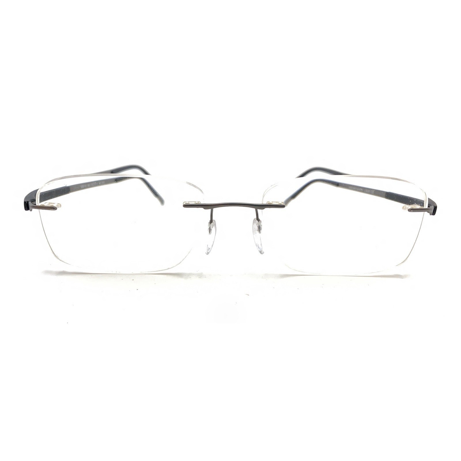Silhouette 5409 60 6063 Titanium Gray Black Rimless Eyeglasses Frames 53-19 150