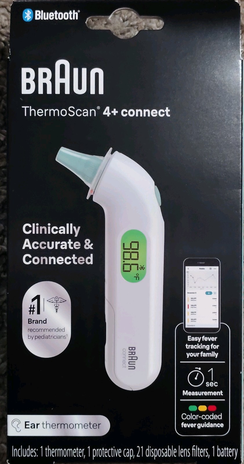 Braun ThermoScan 4+ Digital Ear Thermometer ThermoScan Accurate & Connected