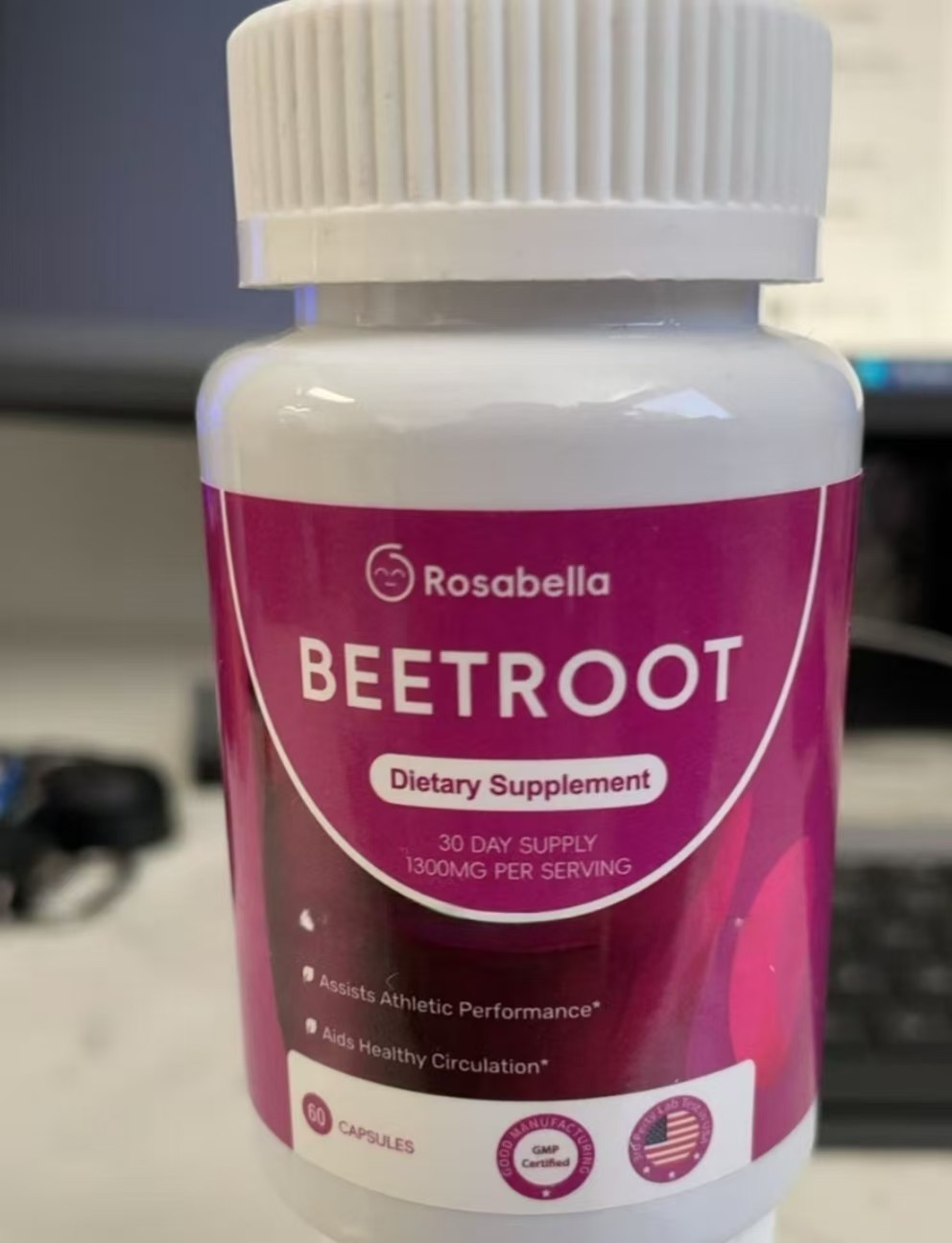 Rosabella Organic Beet Root Capsules 1300mg – Circulation & Vitality Support