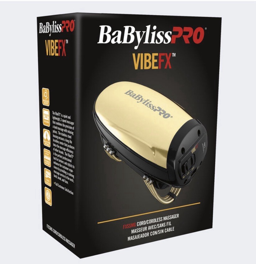 BaBylissPRO VIBEFX Gold Cord/Cordless Massager (FXSSMG)