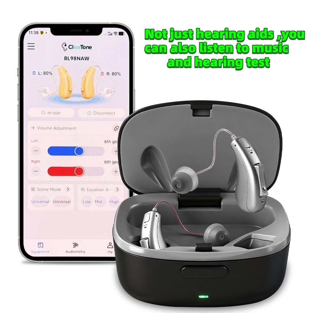 Bluetooth Rechargeable Hearing Aids For Seniors Mild To Moderate Hearing Loss
