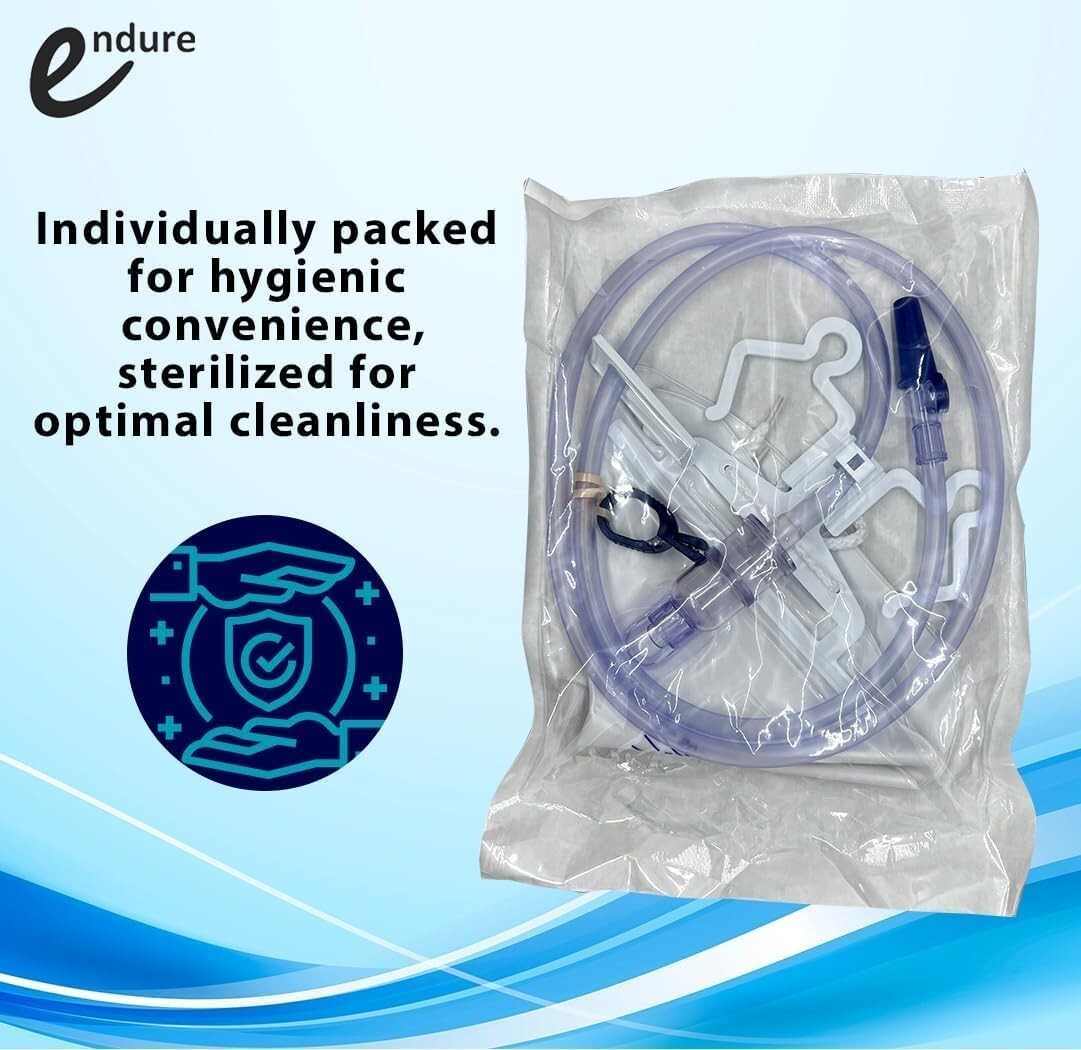 5 Pack Large 2000 ml Urinary Drainage Bag for Adults, Latex-Free & Sterile