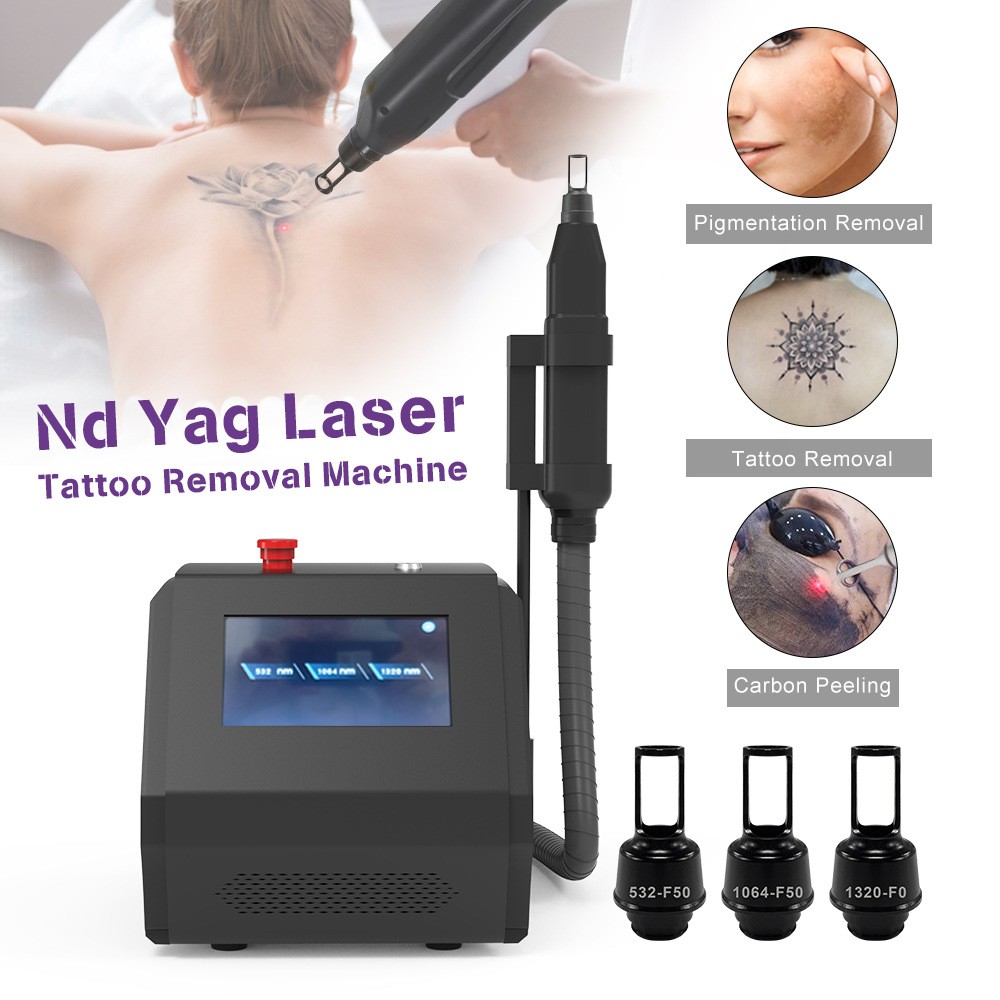 3-in-1 Nd:YAG Pico Laser Eyebrow Tattoo Removal Machine 532 1064 1320nm Device