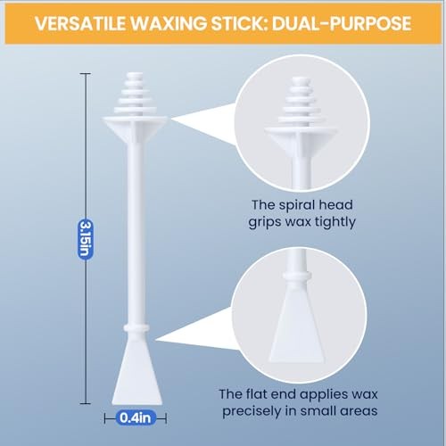 60 Pcs Nose Wax Sticks, Hair Wax Applicator with Disposable Spatulas for