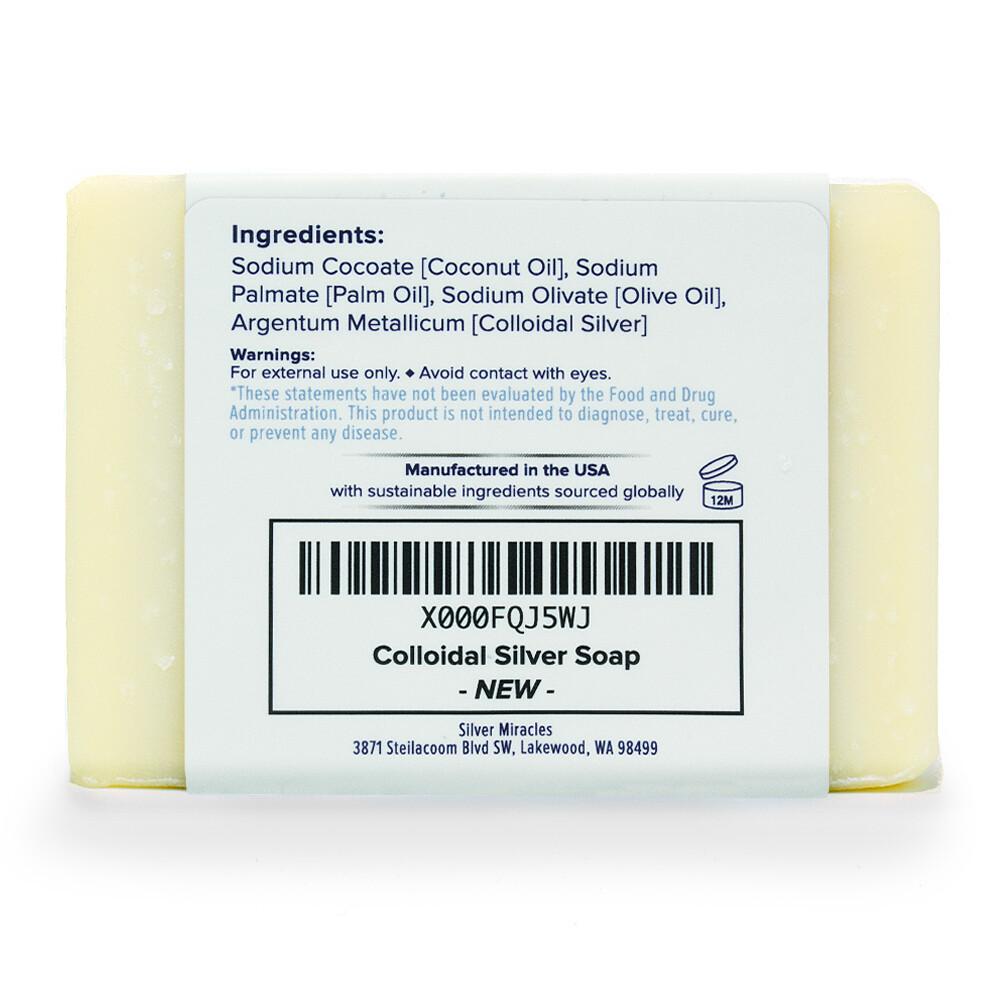 Colloidal Silver Soap by Silver Miracles MANUFACTURER DIRECT