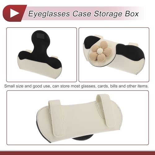 Car Sunglasses Case Magnetic Universal Car Visor Sunglasses Holder for Car PU