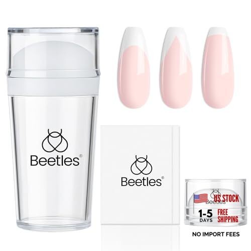 Beetles Nail Stamp French Tip Tooler Single Head Easy Manicure 4Pcs Nail Stamp