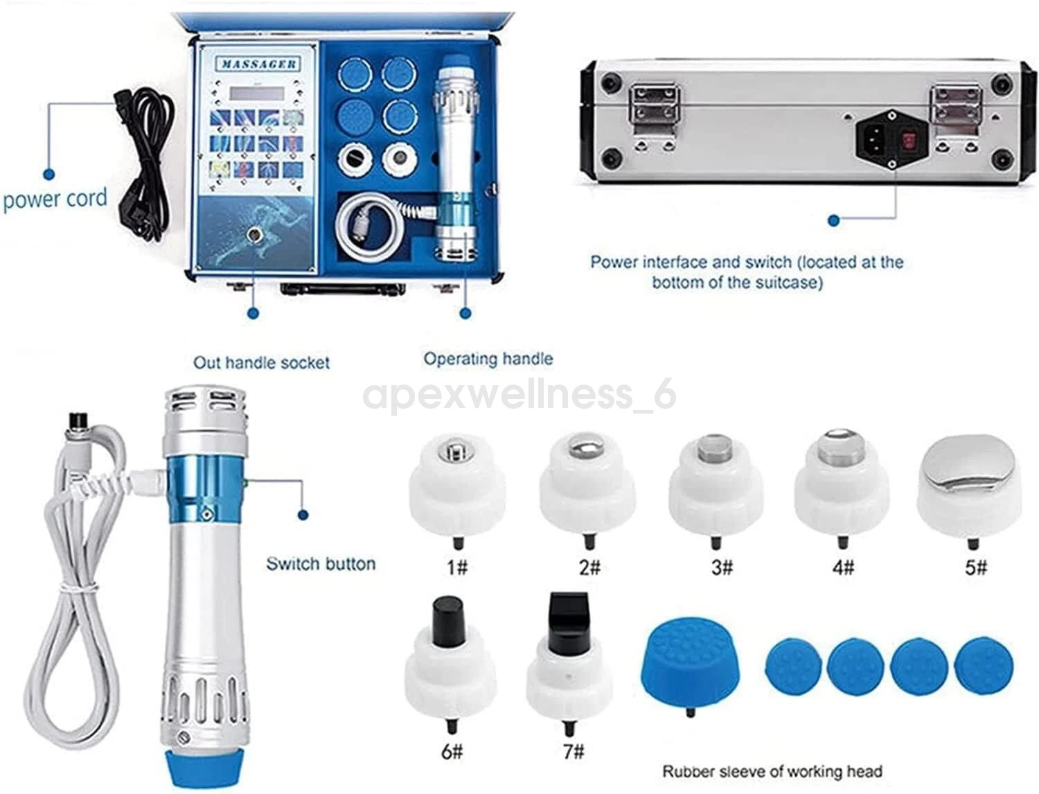 Shockwave Therapy Machine for Muscle Joint Pain Relief Multi-Functional Home Use