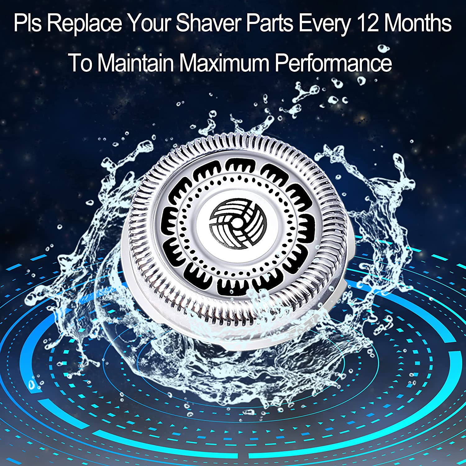 SH60/72 Replacement Heads Compatible with Philipss Norelco Shaver for S6810, For