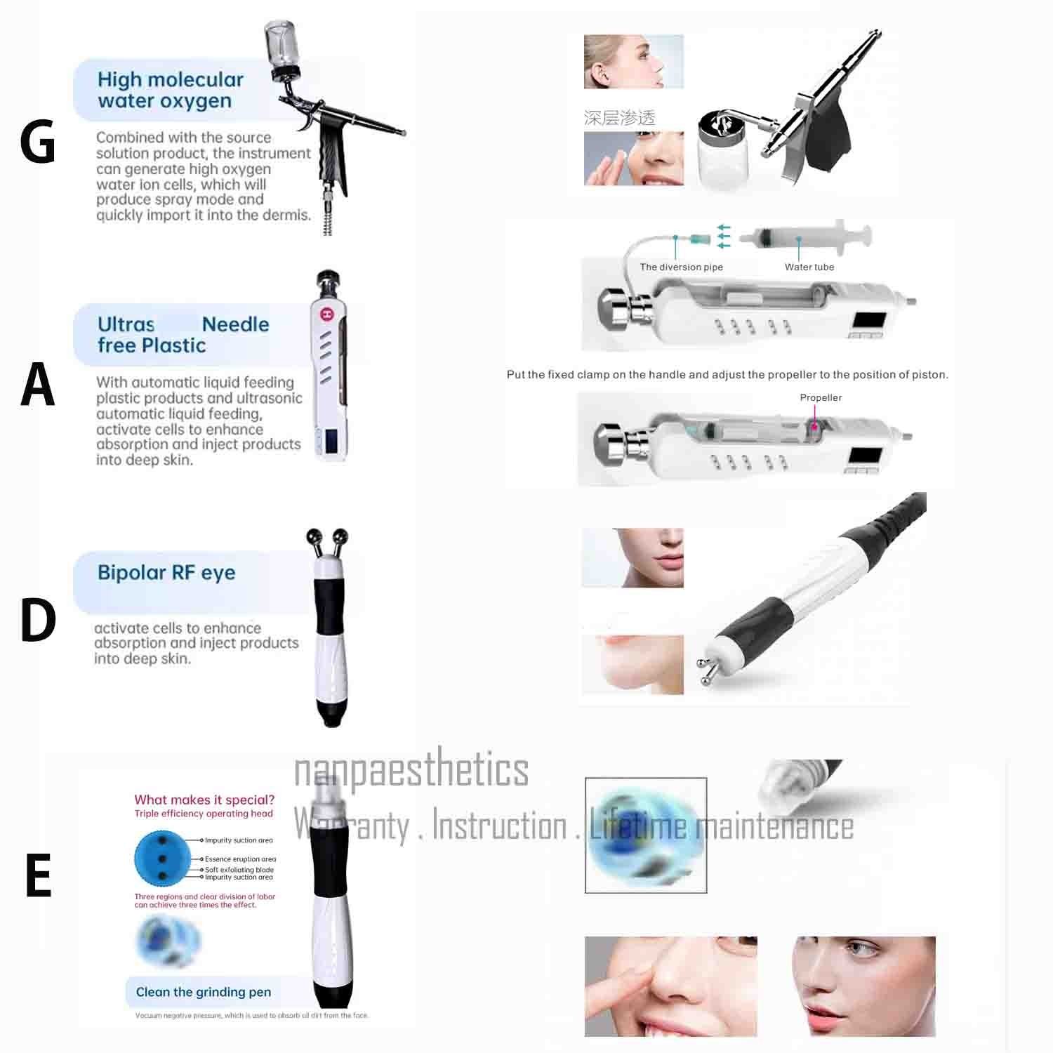 7in1 Hydra Spa Facial Beauty Machine Hydro Dermabrasion Skin Cleaning Face Lift