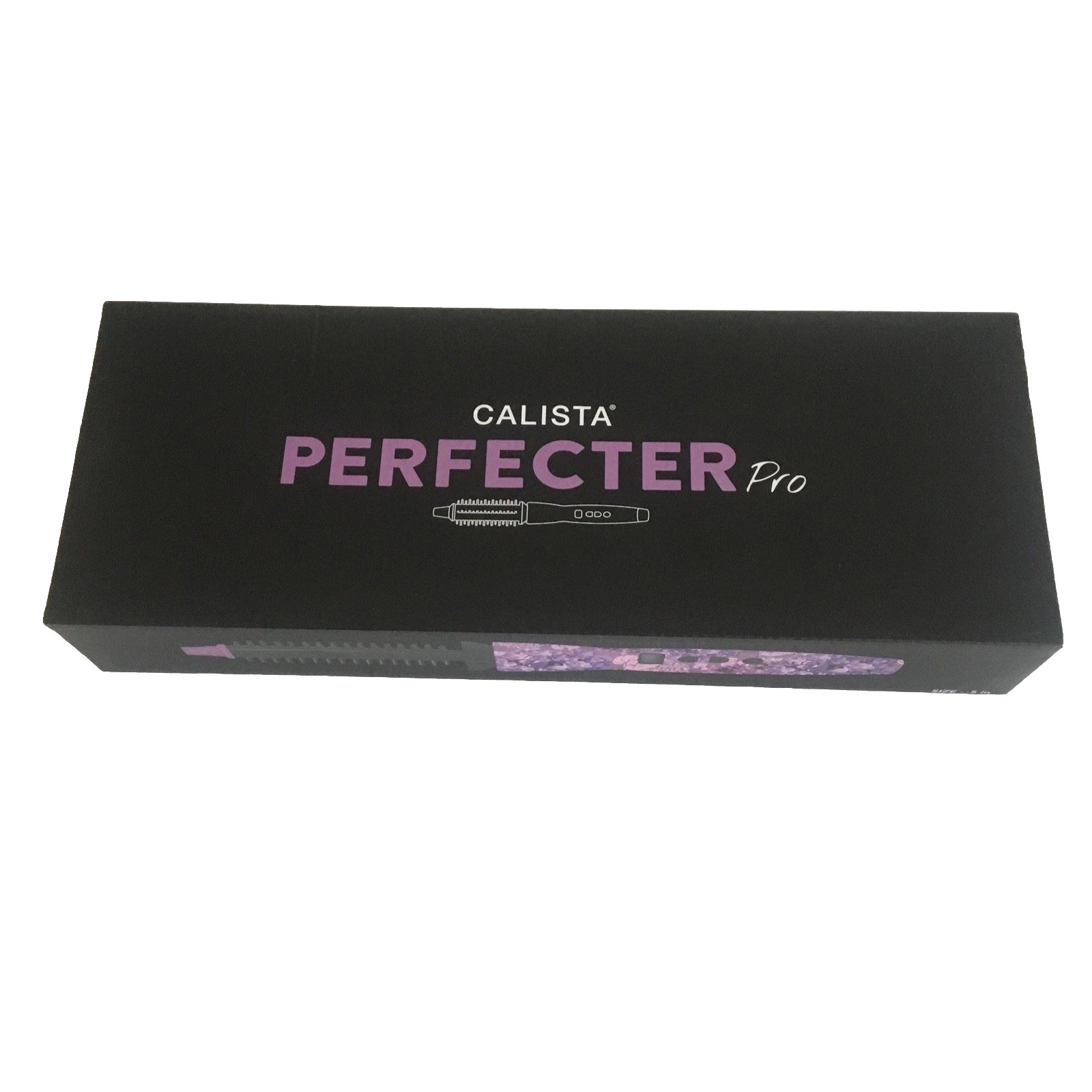 Calista Perfecter Pro Heated Round Brush 1/2 Purple Floral Great For Short Hair