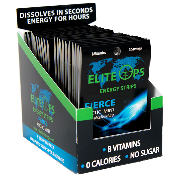 ELITE OPS ENERGY STRIPS / 60 STRIPS (Counter Unit) – FIERCE MINT