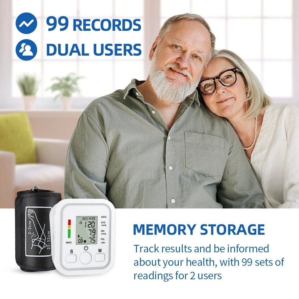 Digital Automatic Blood Pressure Monitor for Upper Arm with Heart Rate