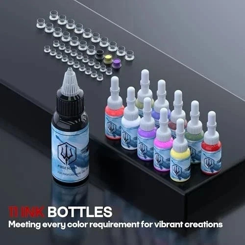 Wireless Tattoo Kit Complete for Beginners Pen Machine with Power Supply Needles