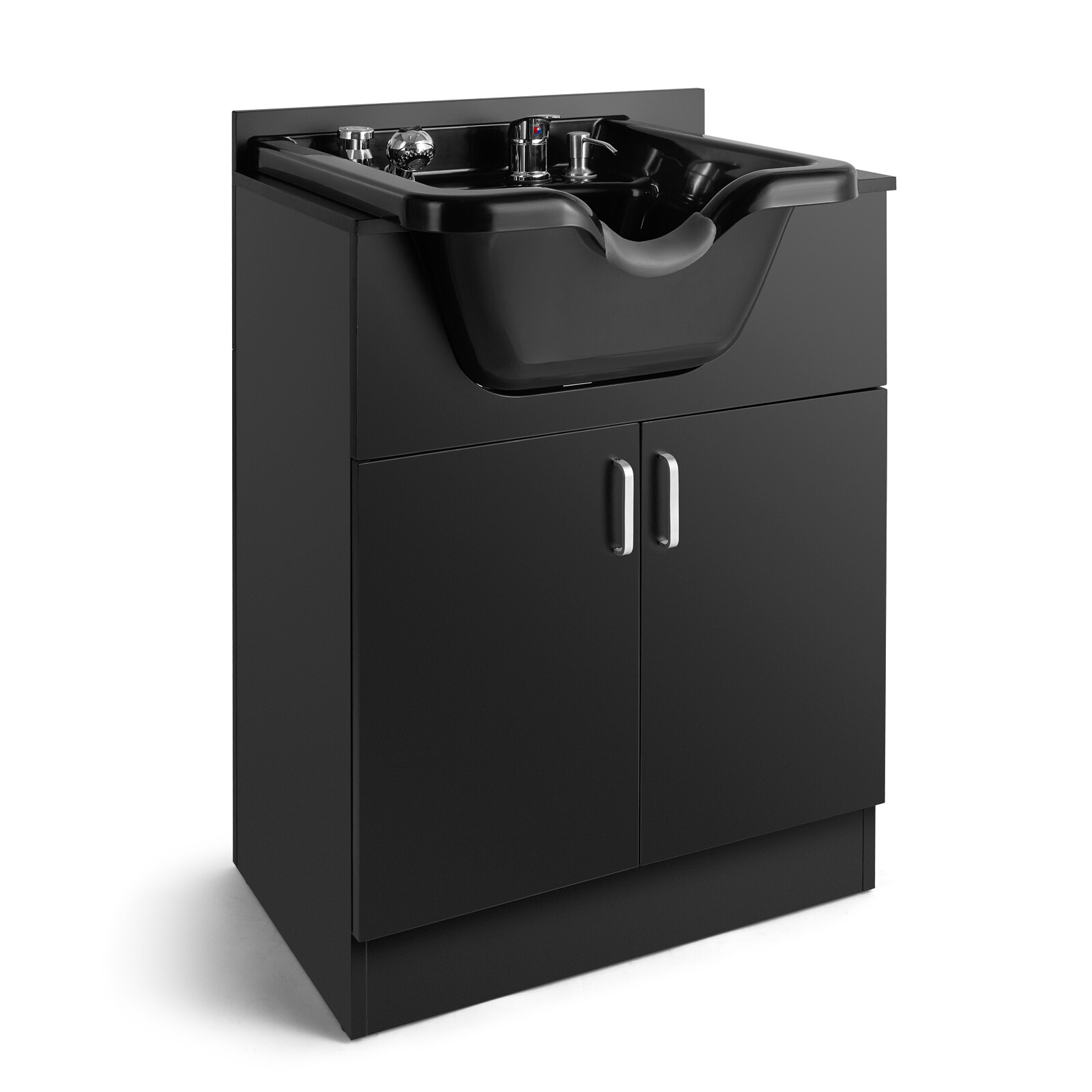 Backwash Sink Station Shampoo Bowl Beauty Spa Salon Hair Barber Equipment Black