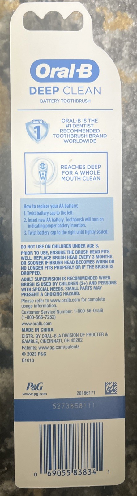 Oral-B Complete Action Deep Clean Electric Toothbrush Battery Assorted Colors