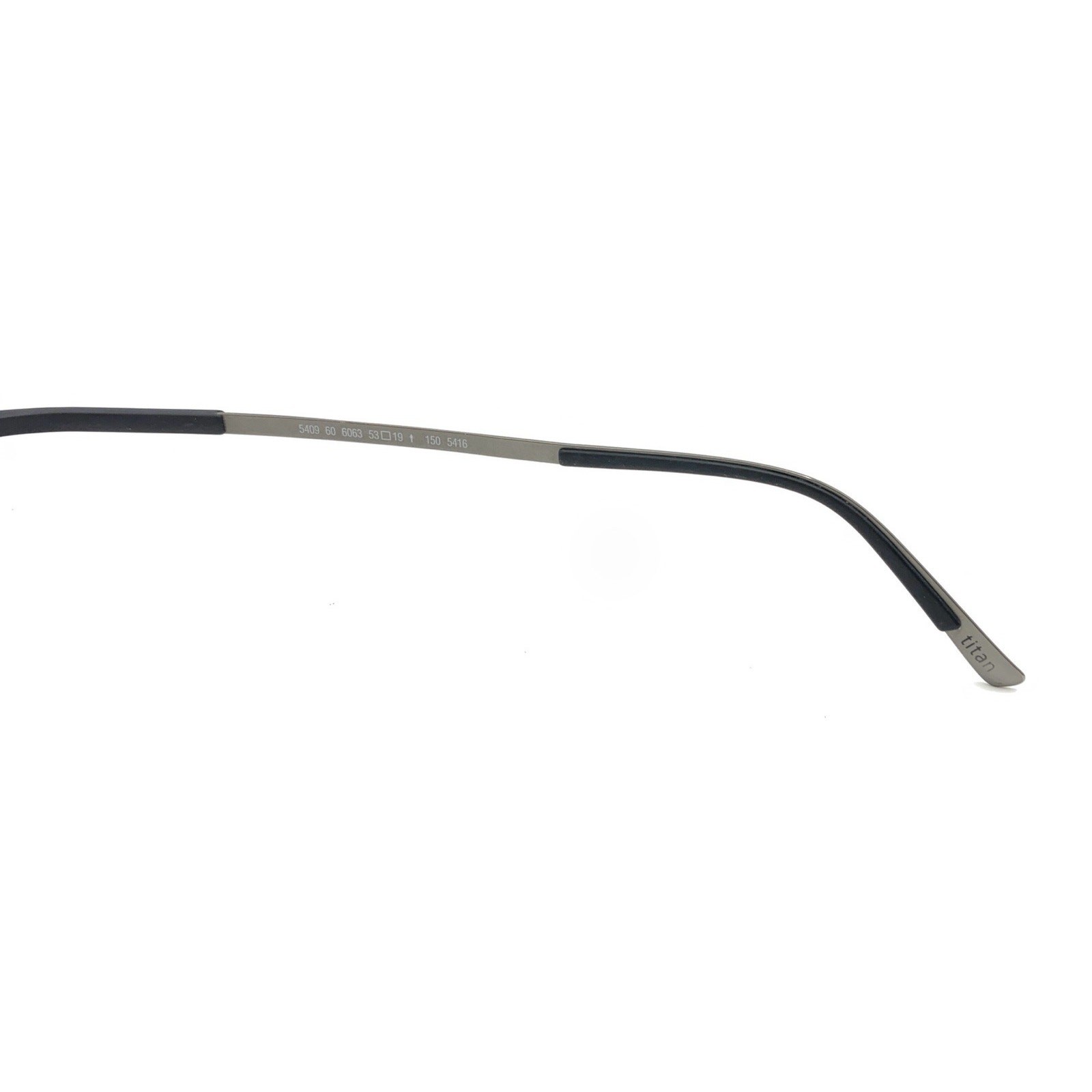 Silhouette 5409 60 6063 Titanium Gray Black Rimless Eyeglasses Frames 53-19 150