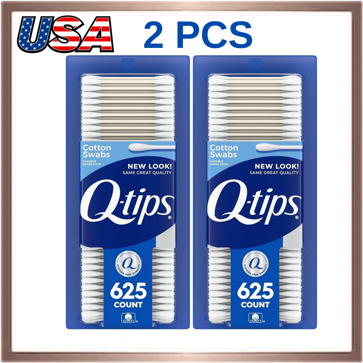 Q-tips Cotton Swabs For Hygiene and Beauty Care Original Cotton Swab 625 Count