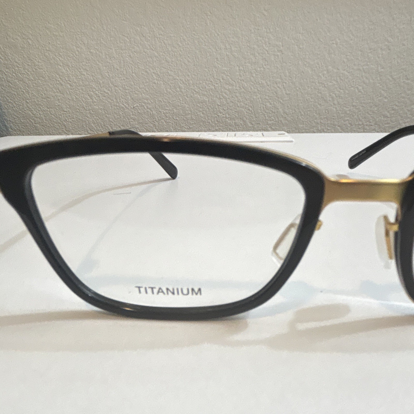 MODO 4500A Titanium Full Rim Eyeglasses Black/Gold Unisex Adults 49-18-138