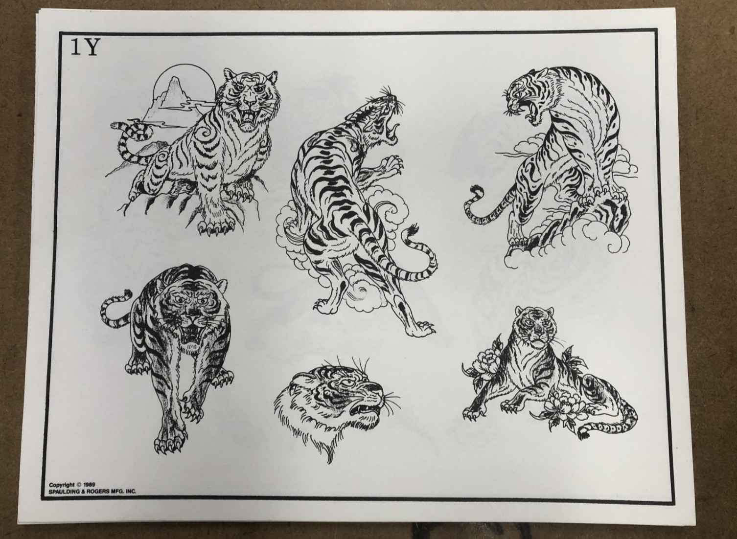 Vintage Pinky Yun B & W Tattoo Flash Set Lot of 30 Spaulding & Rogers