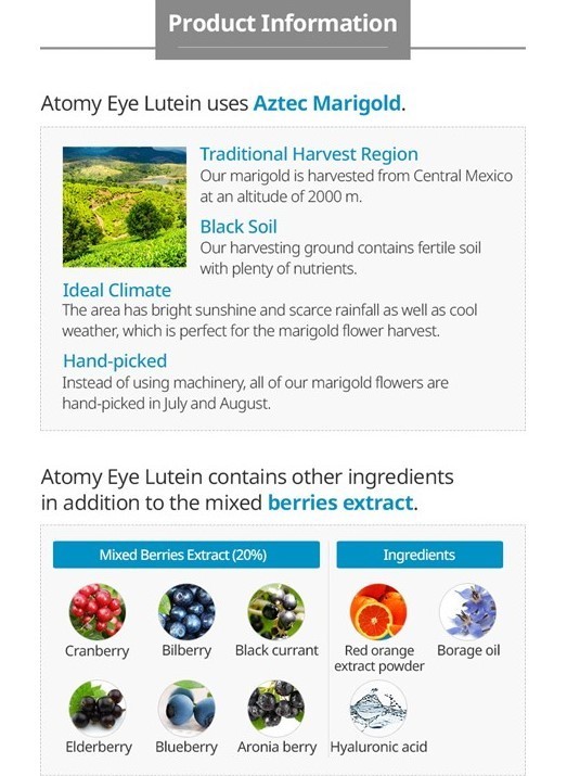 ATOMY Eye Lutein 90ea Multi-Functional Formula For Healthy Eyes Vision 12/27