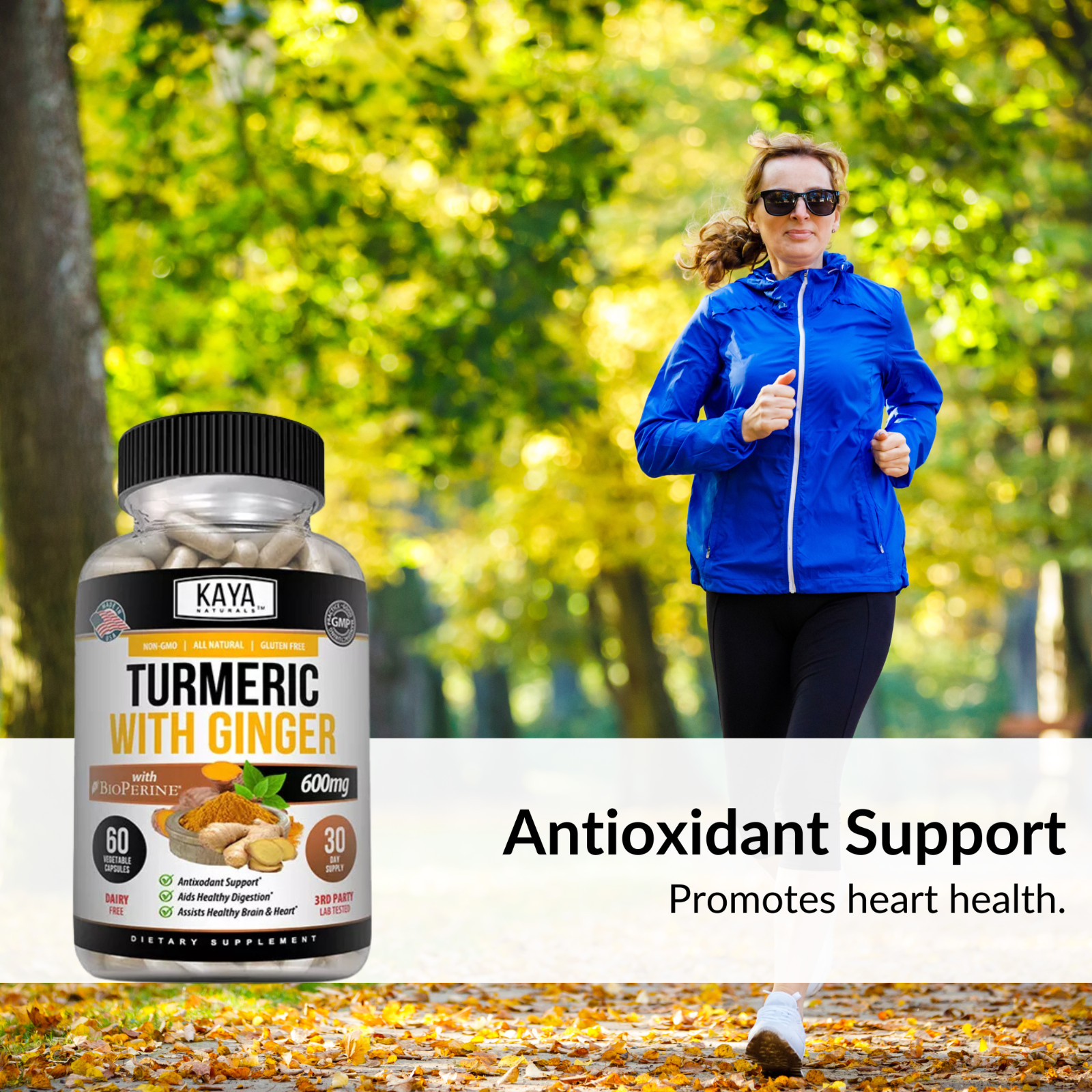 Turmeric Curcumin with Ginger + Black Pepper, Joint Pain Maxx Strength Capsules
