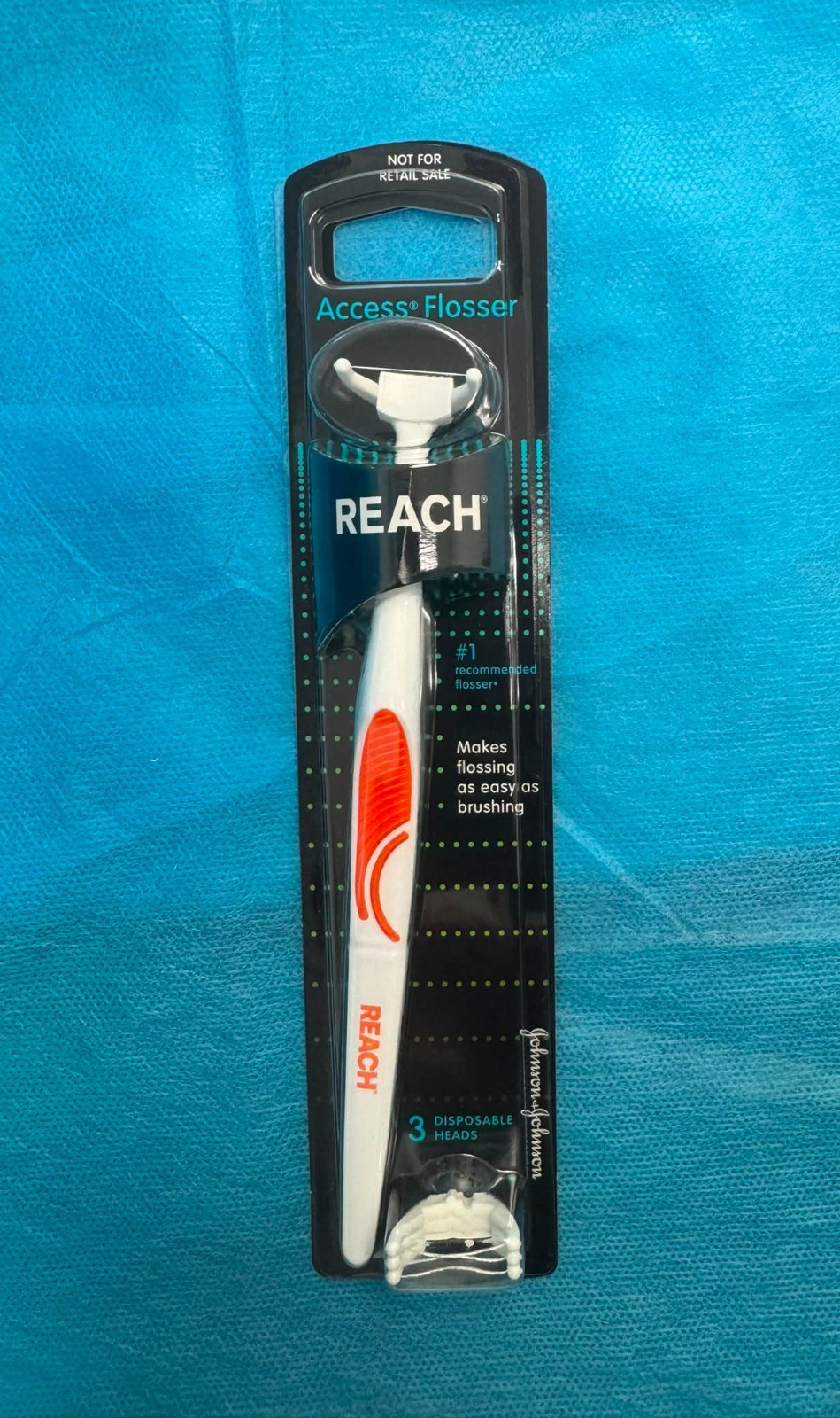 Reach Access Flosser Handle w/ 3 Disposable Heads Dental Floss