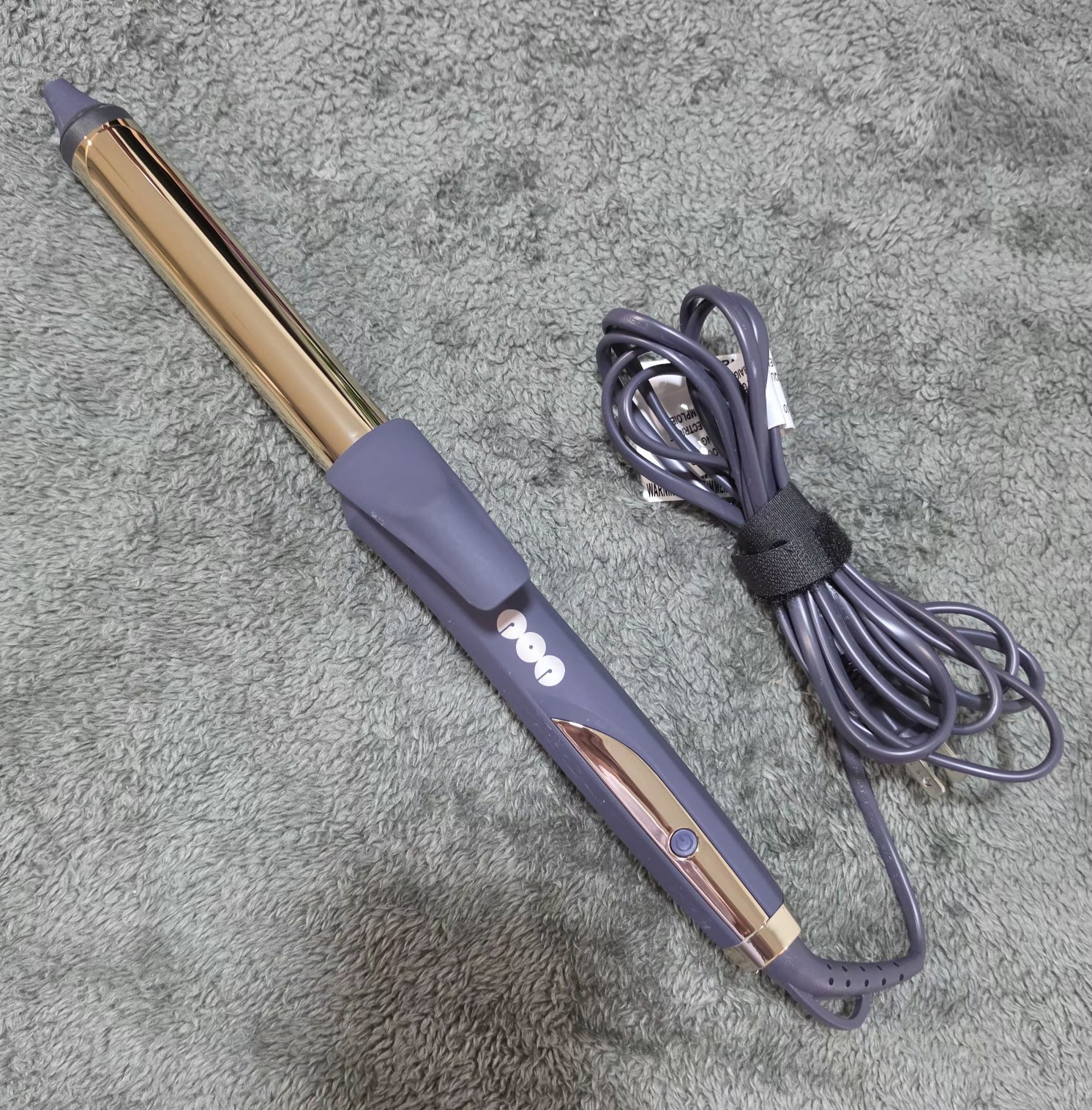 POV 1in Ceramic Curling Iron/Wand 450°F Purple/Gold Swivel Cord
