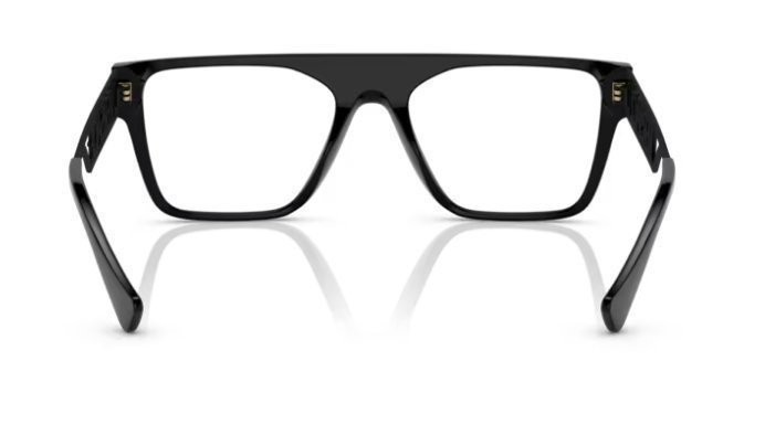 Versace VE 3326U 5380 Black Plastic Rectangle Eyeglasses 55mm