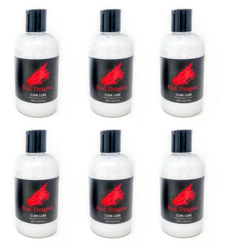6 PACK-NEW Bad Dragon🐉Cum Water Based Lubricant 8 fl oz Discreet FAST SHIP LOT