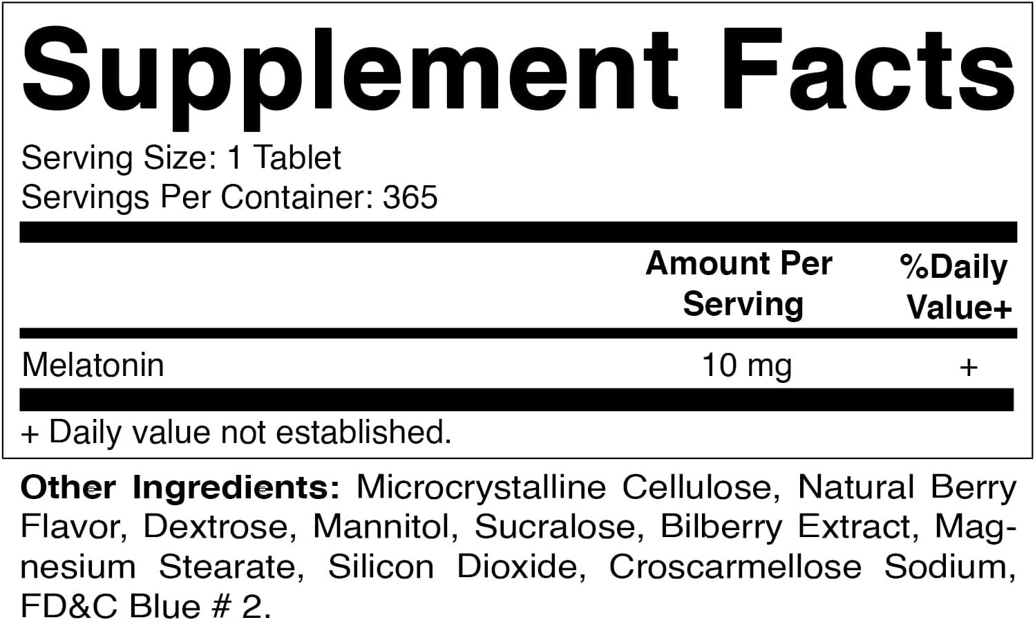 Vitamatic Melatonin 10mg Tablets | Vegetarian, Non-GMO, Gluten Free | 1 Year…